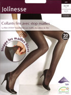 Jolinesse Collants fins 20 den avec stop mailles